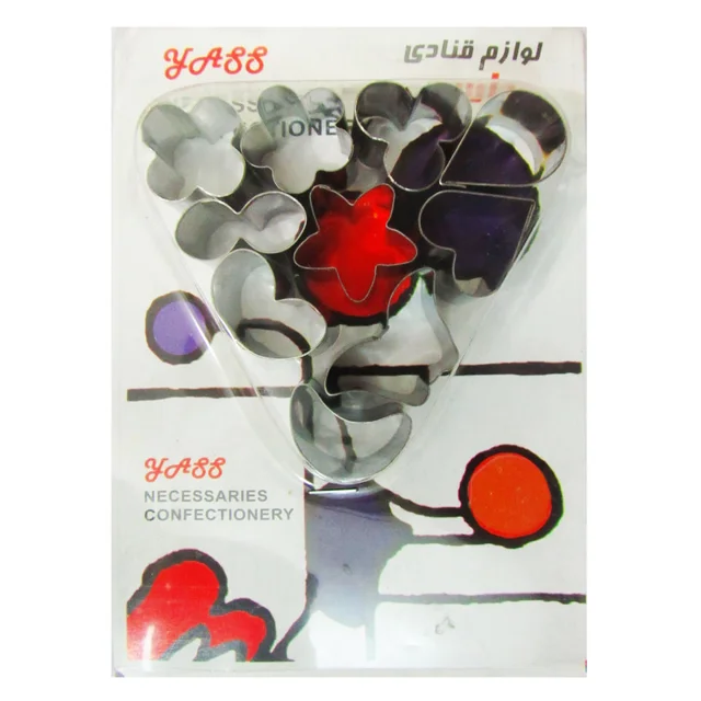 کاتر شیرینی پزی مدل یاس بسته 10 عددی 102069031