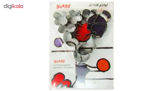 کاتر شیرینی پزی مدل یاس بسته 10 عددی 102069034